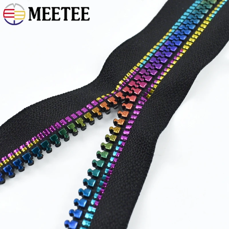 

Meetee 3-10Meters 5# Colored Teeth Resin Zippers By Meters Bag Clothes Decor Zips Repair Kit DIY Garment Sewing Accessories