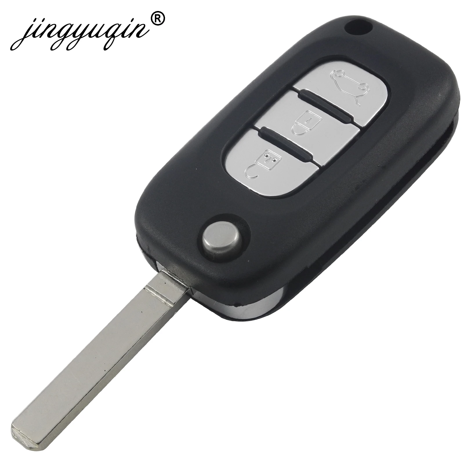 jingyuqin 2/3 przyciski Flip Car Remote Key Case Fob Shell dla Renault Fluence Clio /Megane /Kangoo Modus VA2/HU83/Ne72 Blade