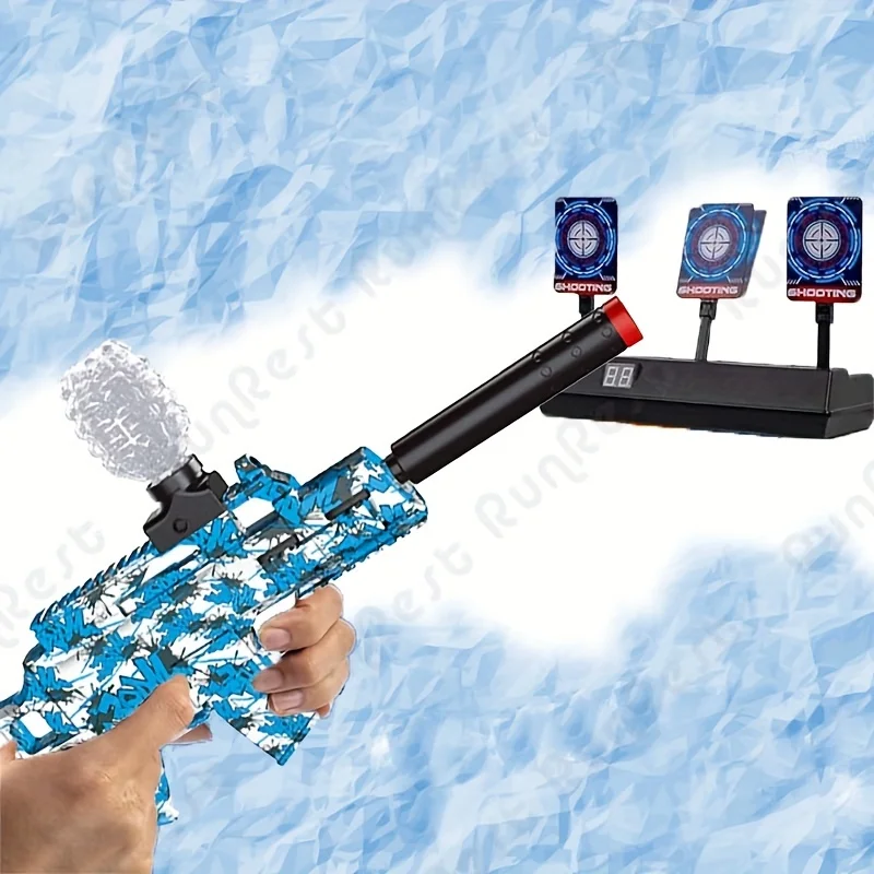 Gel Ball Blaster -Pistola eléctrica Blaster de 7,4 V Rifle de juguete de bola contra salpicaduras de alta velocidad, batería recargable de larga duración - Exterior