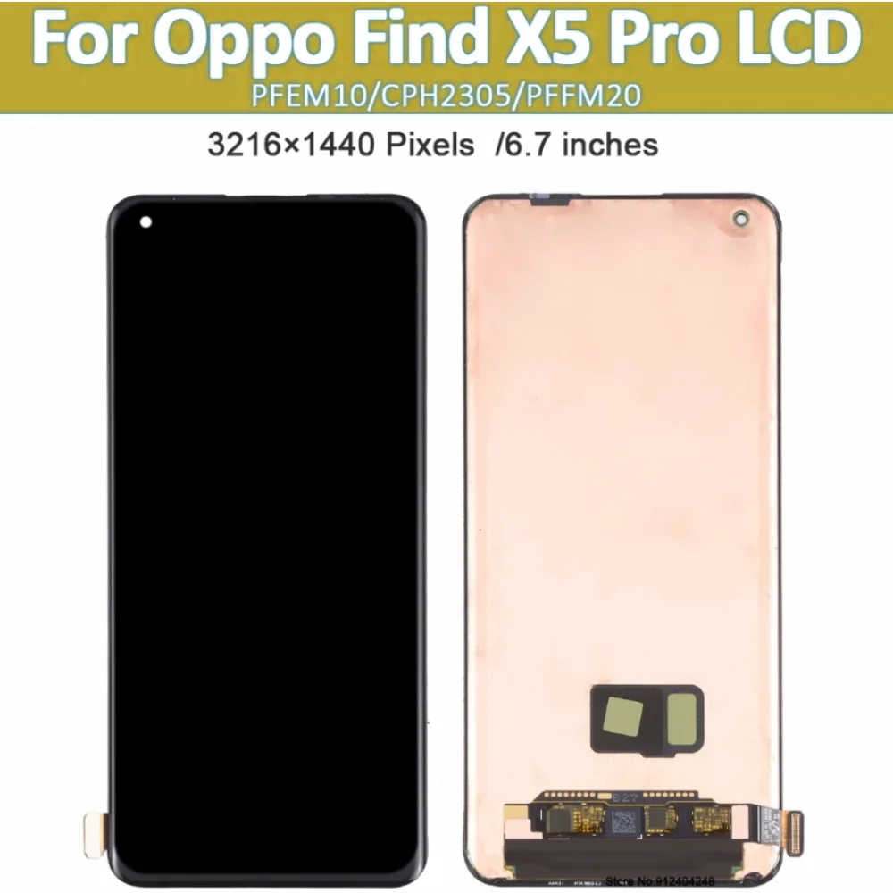 6.7 inch AMOLED For Oppo Find X5 Pro CPH2305 LCD Screen Display Touch Digitizer For Oppo Find X5 Pro X5Pro PFEM10 PFFM20 screen