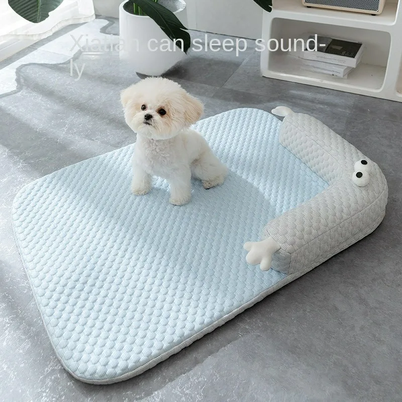 

Kennel Four Seasons Universal Removable and Washable Dog Bed Cool Cushion Cool Cat Nest Small Dog Spring and Summer Pet Bed