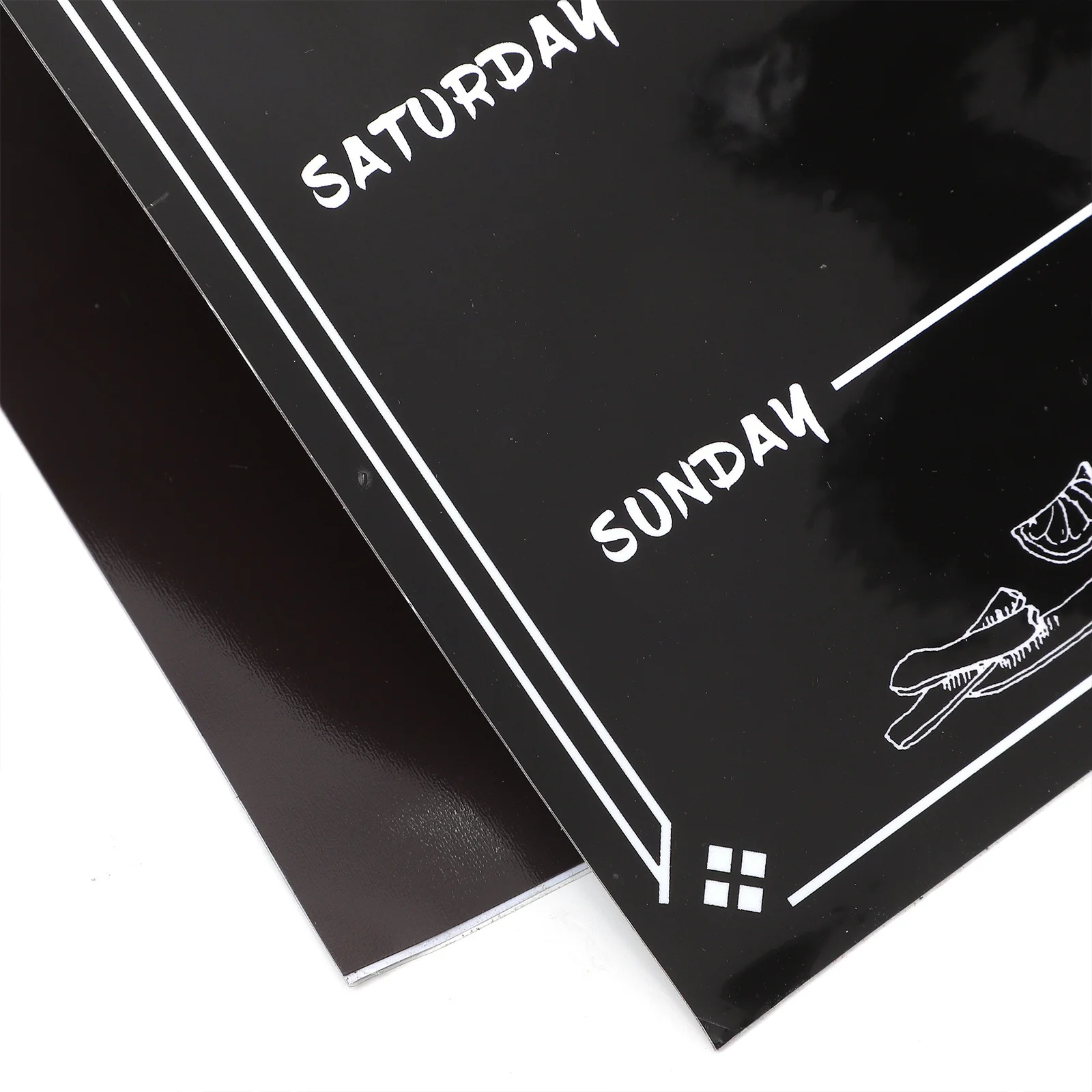 

Premium Magnetic Dry Erase Board for Refrigerator Write on Menu Magnet Chalkboard Sticker Multipurpose Weekly Menu Organizer