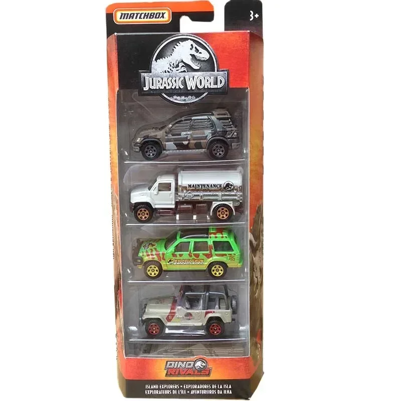 Original Mattel Matchbox Alloy 1/64 Car City Hero Jurassic World Series Benz Hummer Vehicle Toys for Boys Collection Kids Gift