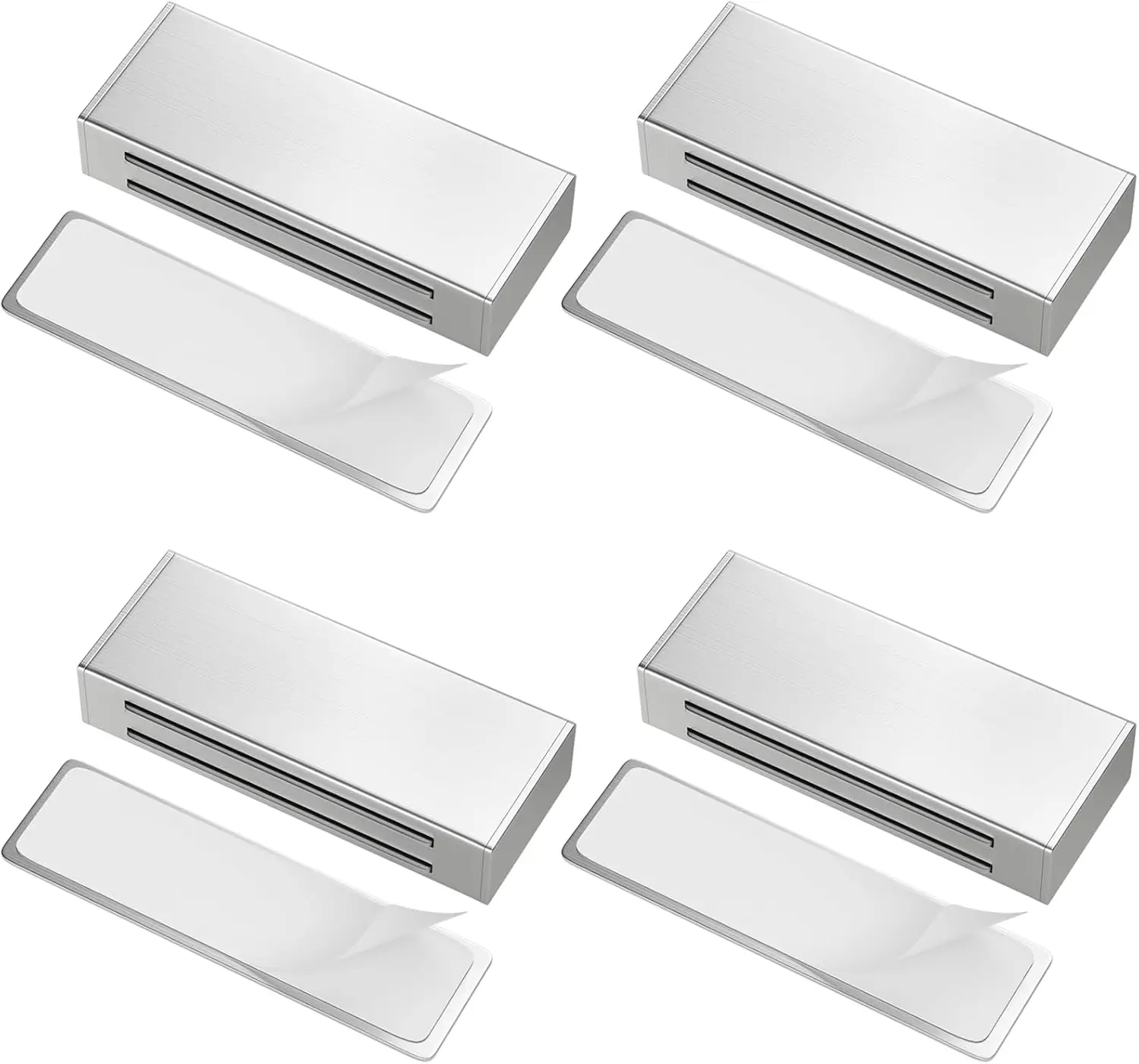 

26 Lbs Adhesive Cabinet Door Magnets, 4 Pack Magnetic Latch for Cupboard Closet, Strong Hold, No Screws Needed