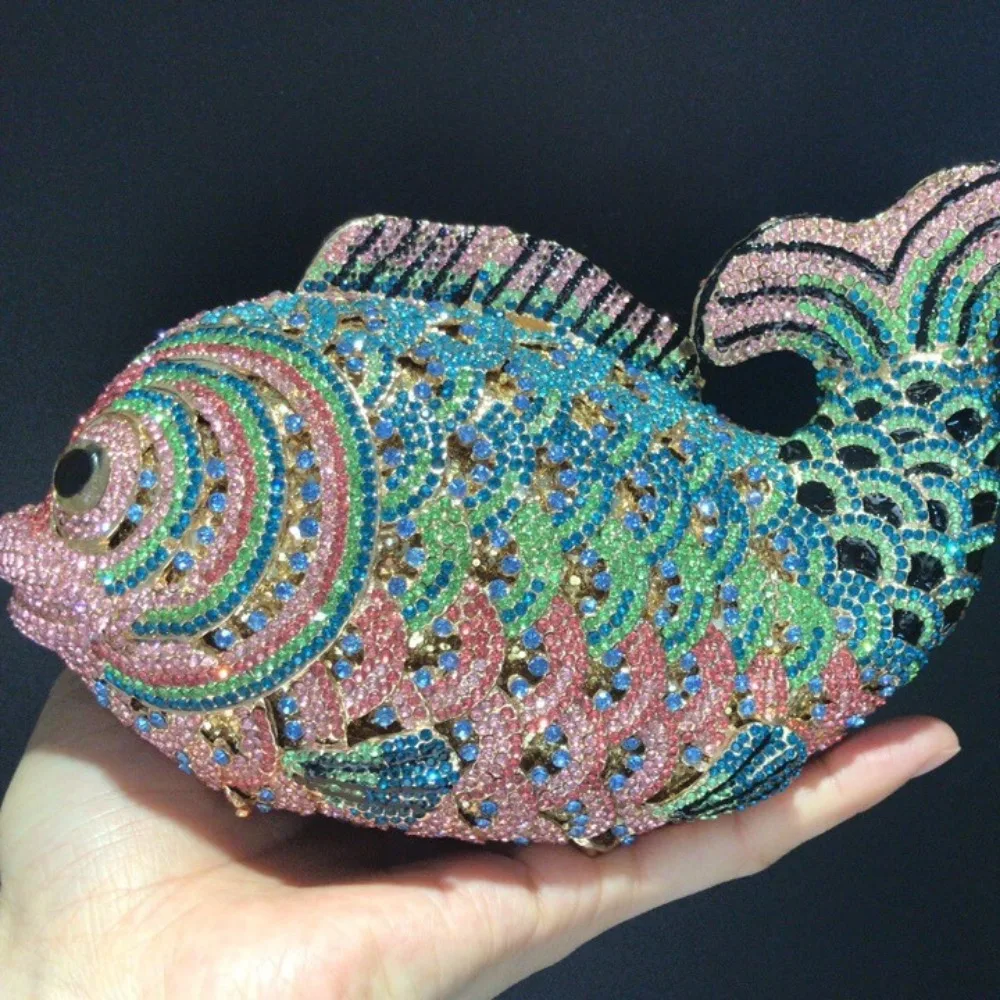 

Carp Diamond Dinner Bag Rhinestone Clutch Bag PUrse Full Diamond Clutch Bolsos De Mujer Bolsos De Fiesta Bolso Diseñador De Lujo