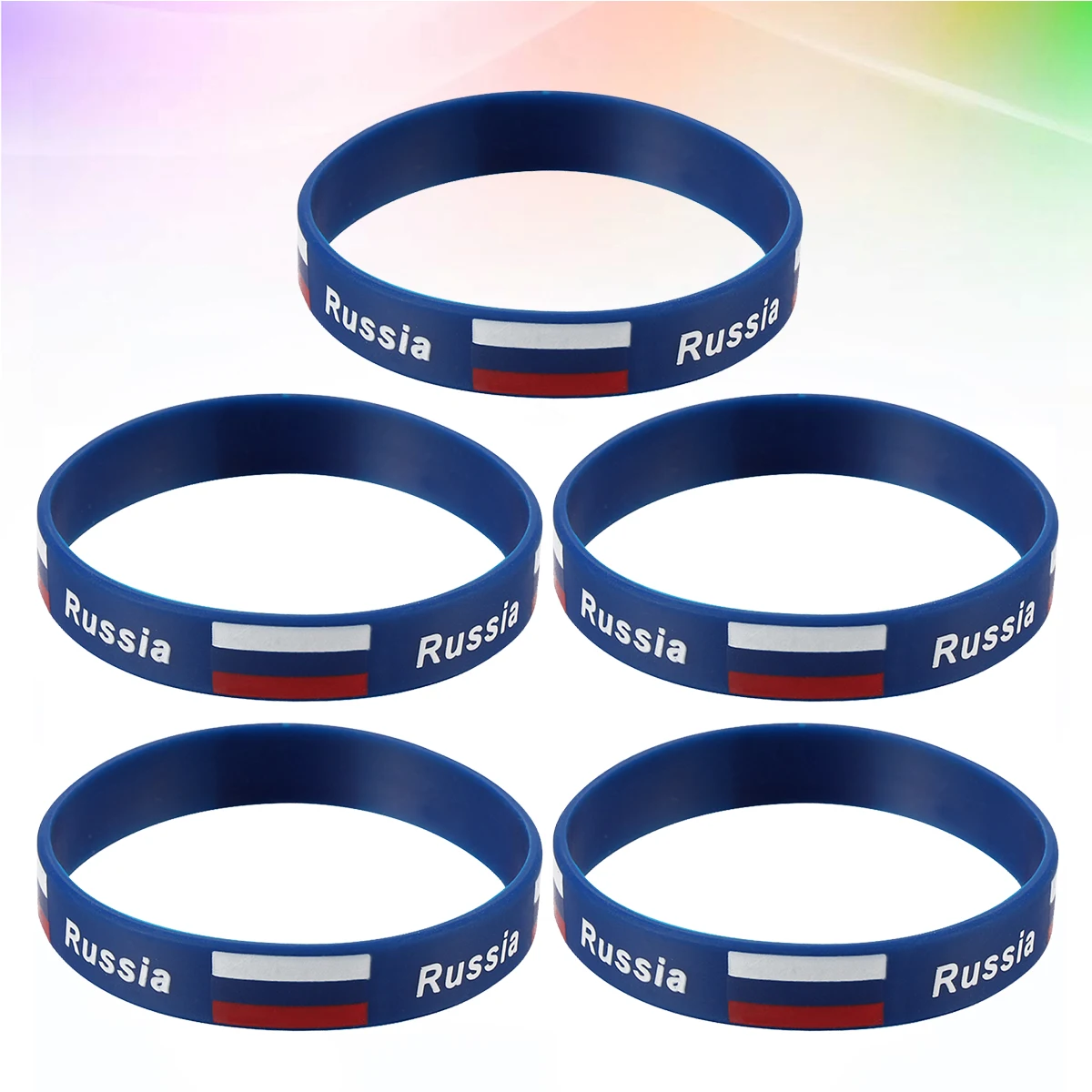 

6pcs Silicone Wristbands Country Flag Design Flexible Sports Theme Fashion Team Australia Bracelet Cheering Outdoor Games Race
