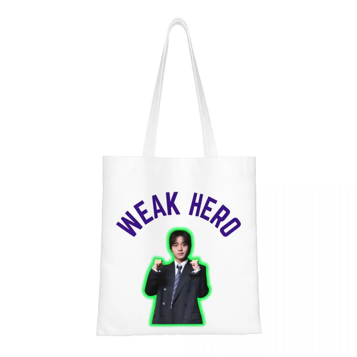 

Weak Hero Class 2 Canvas Tote Bag Reusable Large Capacity Kdrama Casual Bags for Women Men
