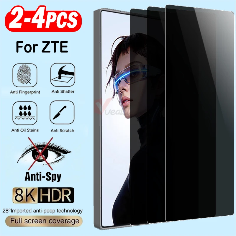 2-4pcs Anti Spy Protective Glass For ZTE nubia Redmagic 11 10 11s 10s Pro+ 11 Air Screen Protector Privacy Tempered Glass