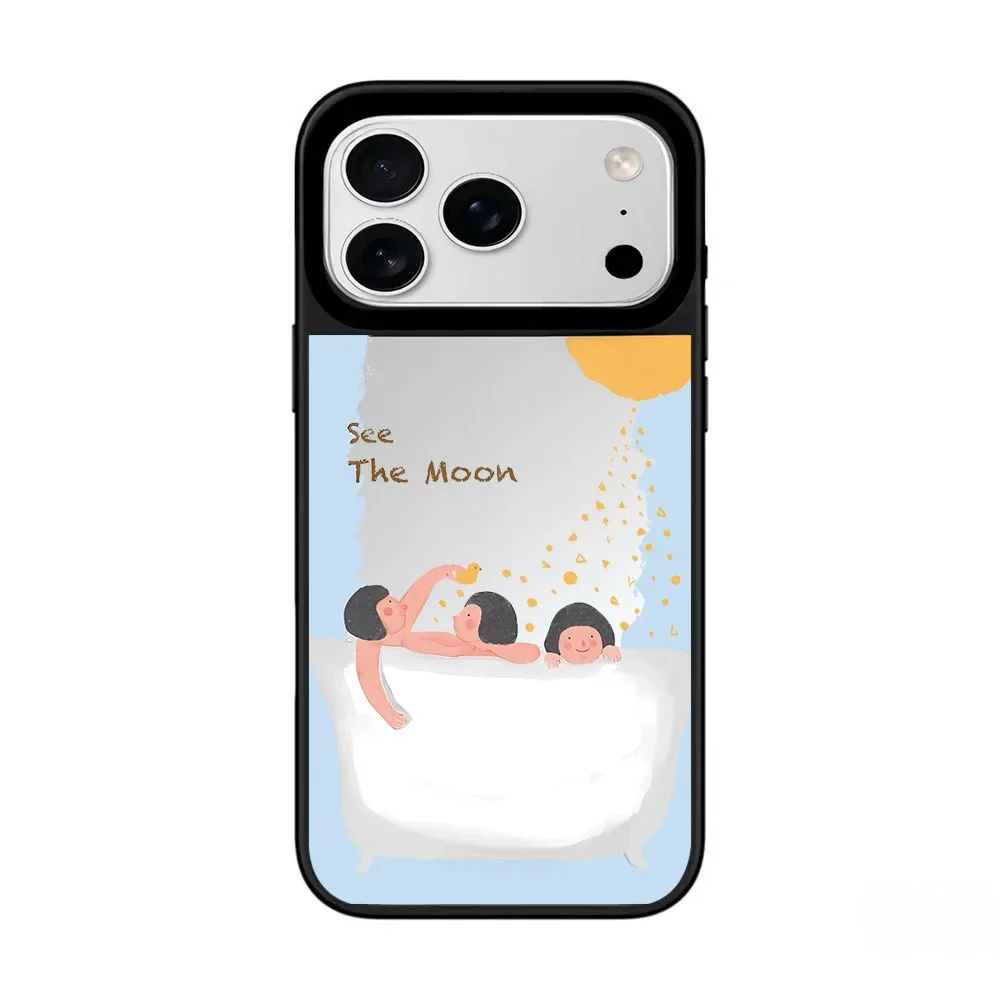 

Simple Life Girl Mirror Magnetic Phone Case Cover for IPhone 17 16 15 14 13 12 Pro Max Case