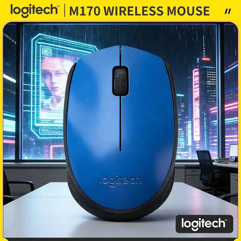 

Беспроводная мышь Logitech M170, компактная, портативная, 2.4 ГГц, USB-приемник, радиус действия 10 м, 12 месяцев автономной работы, для офиса, Logitech M170