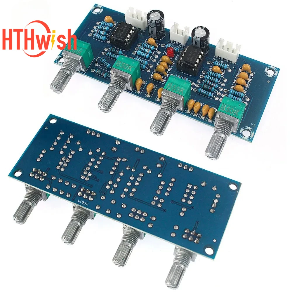 XH-A901 NE5532 Тональная плата предварительного усилителя с высокими басами Регулировка громкости предусилитель Контроллер тона DC12V-24V Для платы усилителя