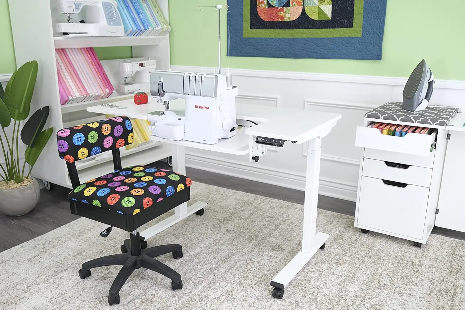 Eleanor Serger & Sewing Table - Adjustable Height