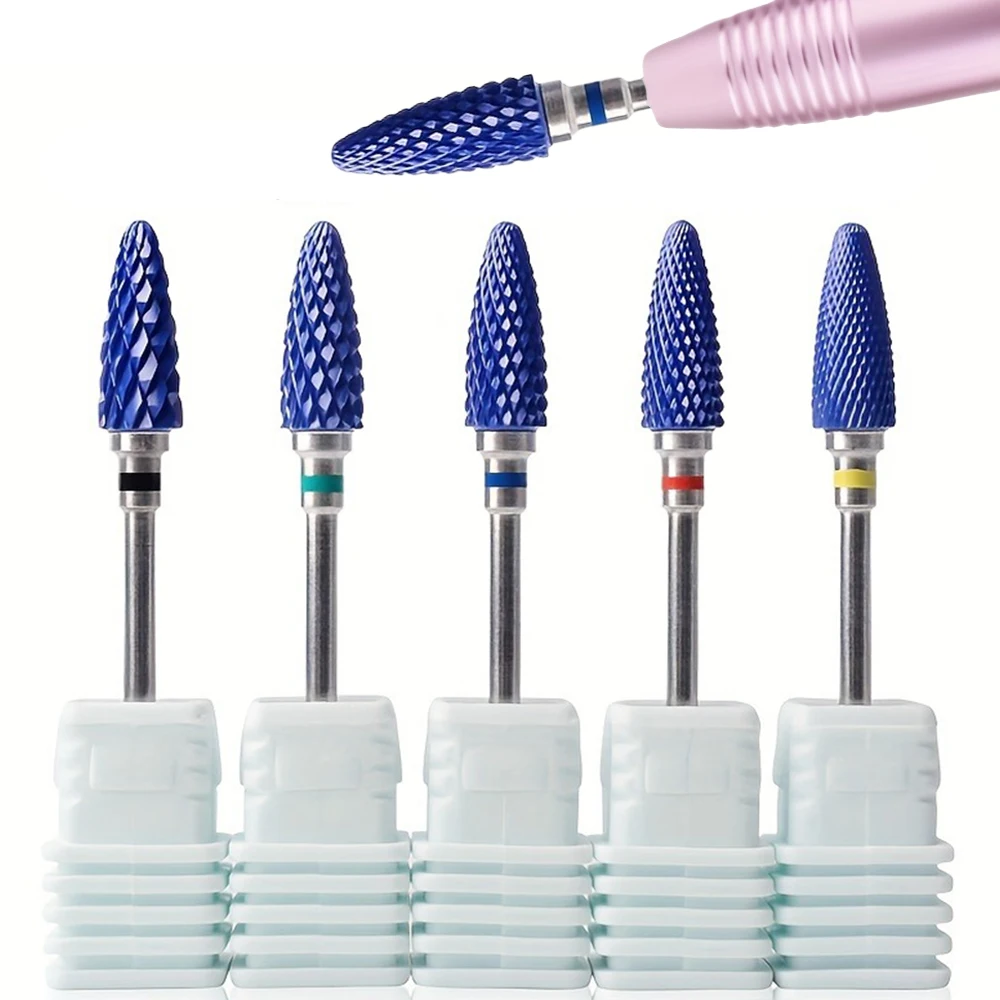 1 قطعة أو 5 قطع لقم مثقاب أظافر سيراميك، مناسبة لتلميع الأظافر وإزالة البشرة وتلميع الأظافر وأدوات الأظافر #1