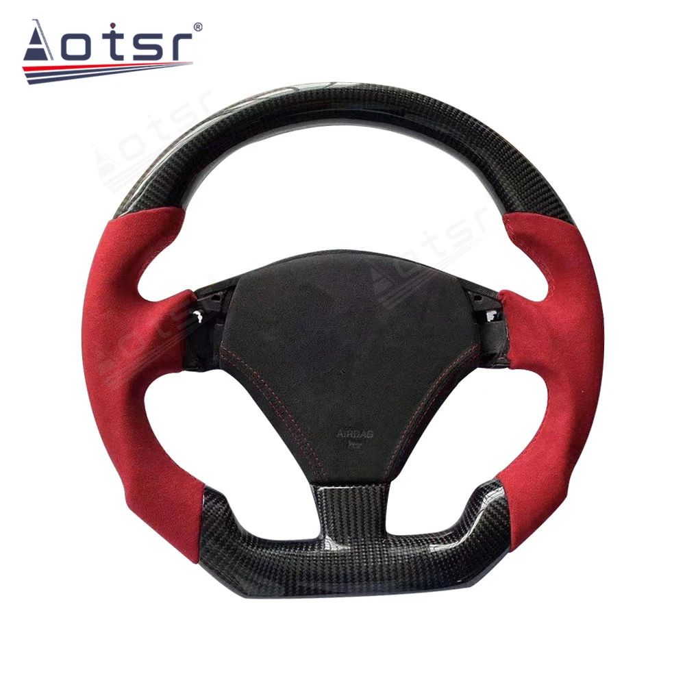 Car Steering Wheel Assembly For Maserati GT/GC Ghibli GranTurismo 2007-2017 Carbon fiber LED Racing Auto Steering Wheel