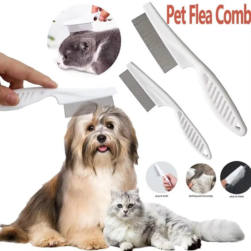 Cat And Dog Protection Flea Comb Stainless Steel Insect Repellent Brush Pet Care Combs Hair Grooming Portable Tool Fur Removal