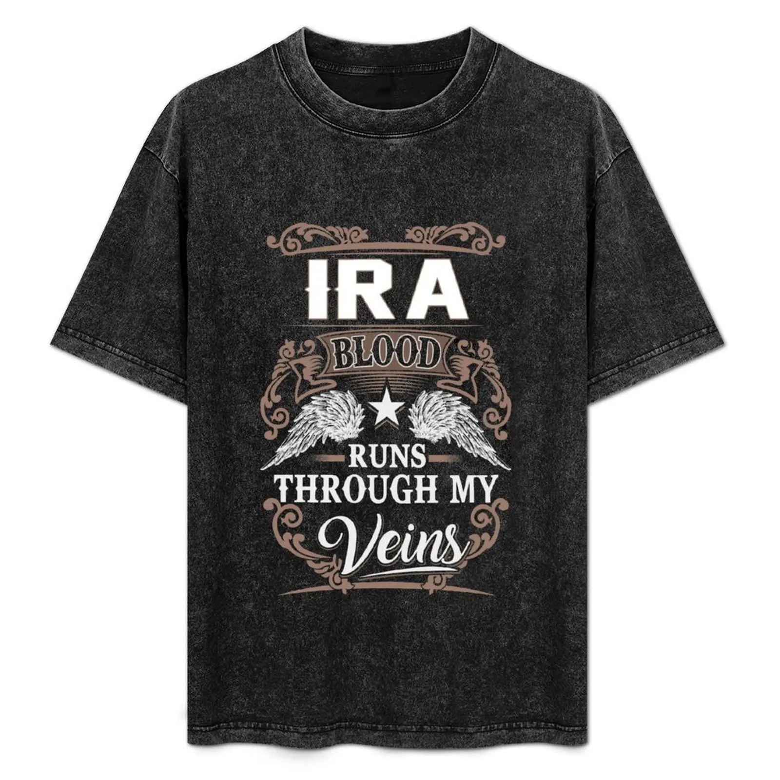 

Ira Name T Shirt - Ira Blood Runs Through My VeinsGift Item Tee T-Shirt Basic Solid Color Short Sleeve T-Shirt