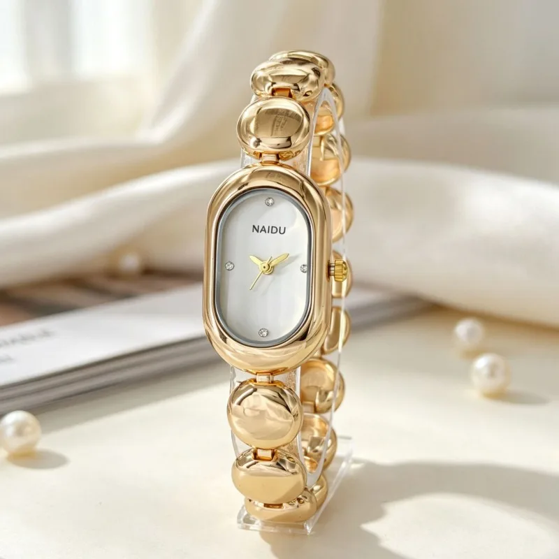 New Style Elegant Women Oval Watch Light Luxury Ladies Bracelet Wristwatch Gift for Girls Trendy Women Clock Relojes Para Mujer