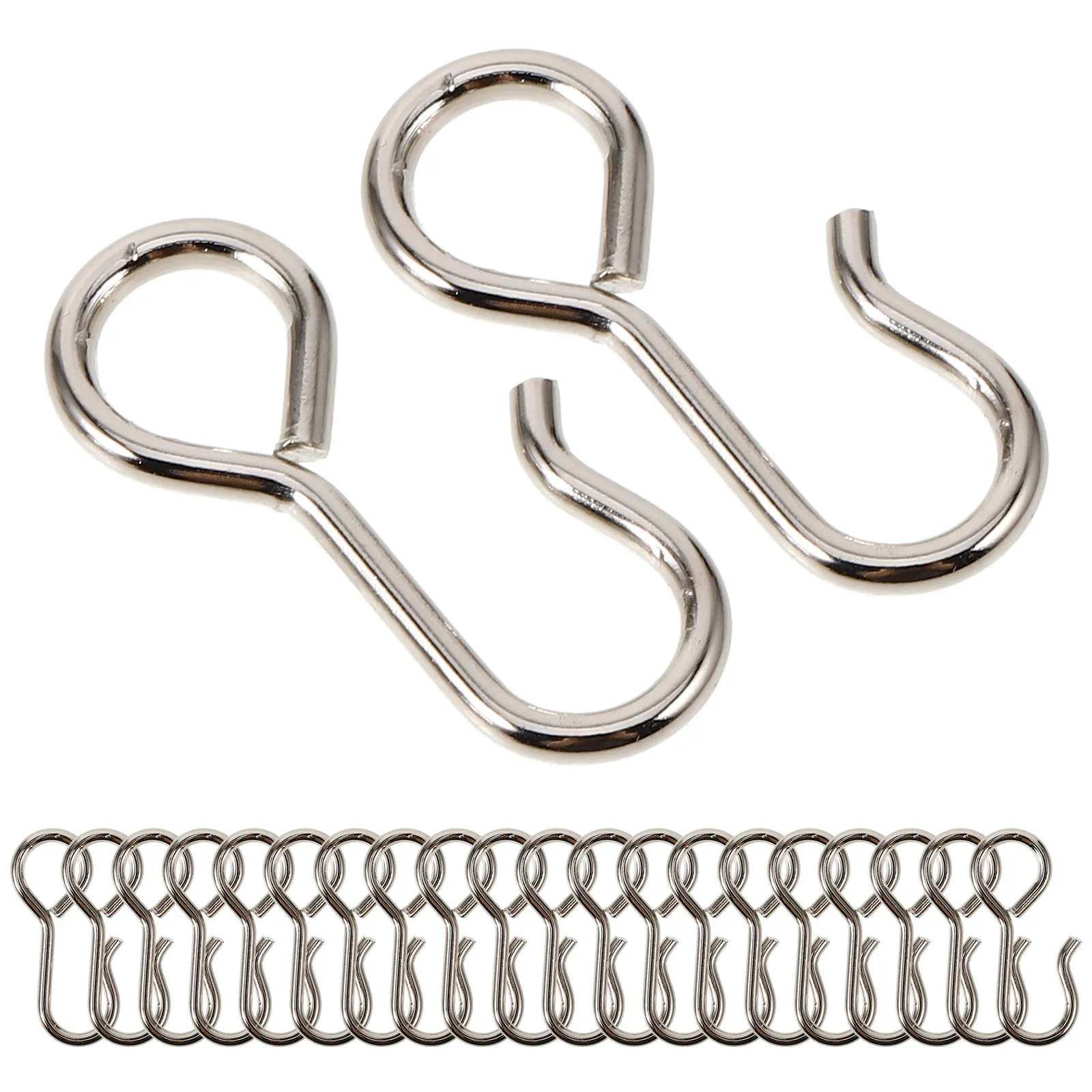 

100Pcs Metal Curtain Track Hooks Stainless Steel Smooth Finish Hooks for Drapery Ceiling Wire Curtain Hangers Drapery Hook Pin