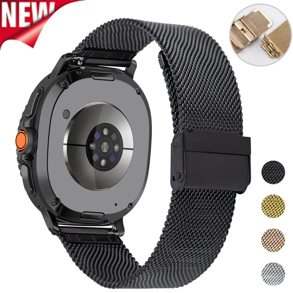 Milanese Metallarmband für Samsung Galaxy Watch 8 Classic 46mm Edelstahlband für Galaxy Watch 8 40 44mm Herrenarmband