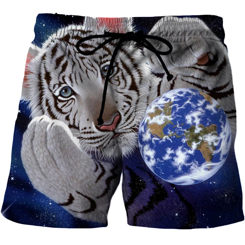 Animal Graphic Beach Shorts Men 3D Pattern Squirrel Beach Shorts Men Women Quick Dry Short Pants Cute Pet Bottoms Lovely Pants