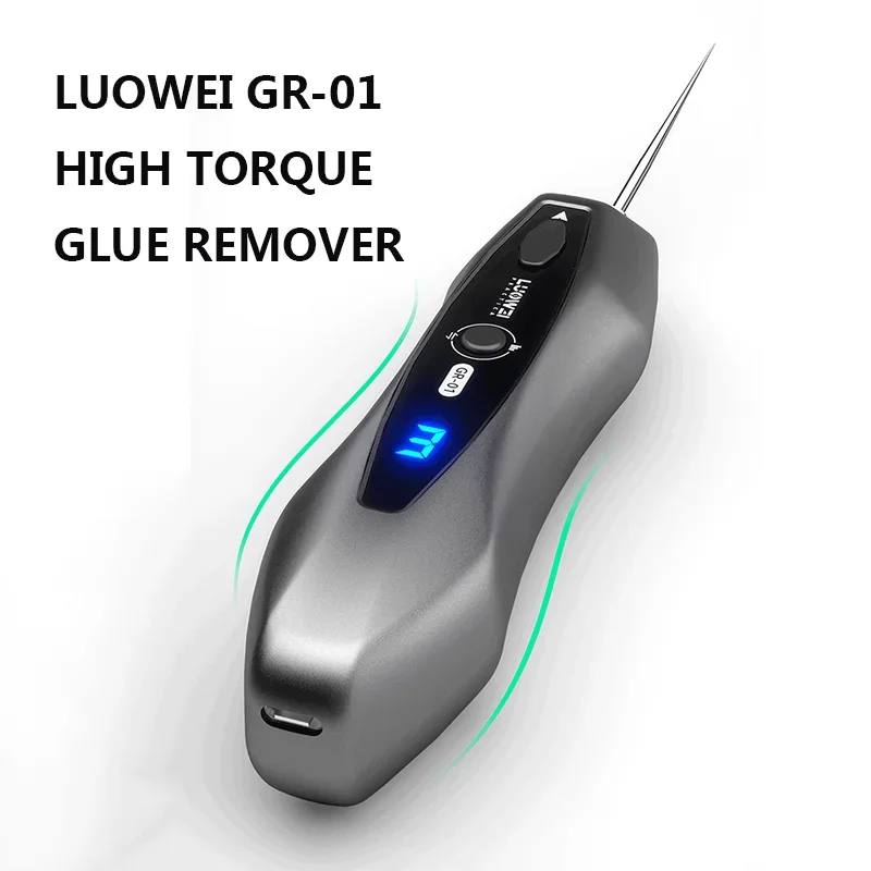 

Luowei GR-01 Средство для удаления клея, 200 Вт, высокий крутящий момент, 0-3000 об/мин, регулируемая скорость, удаление клея с ЖК-экраном телефона, планшета