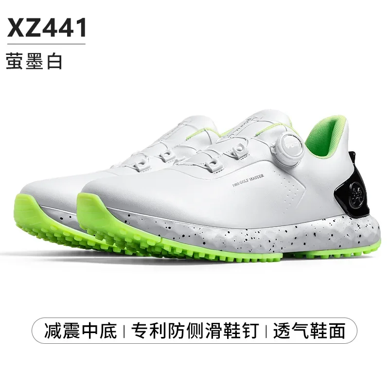PGM Men Golf Shoes Shock-absorbing Knob Shoelaces Waterproof Sports Sneakers