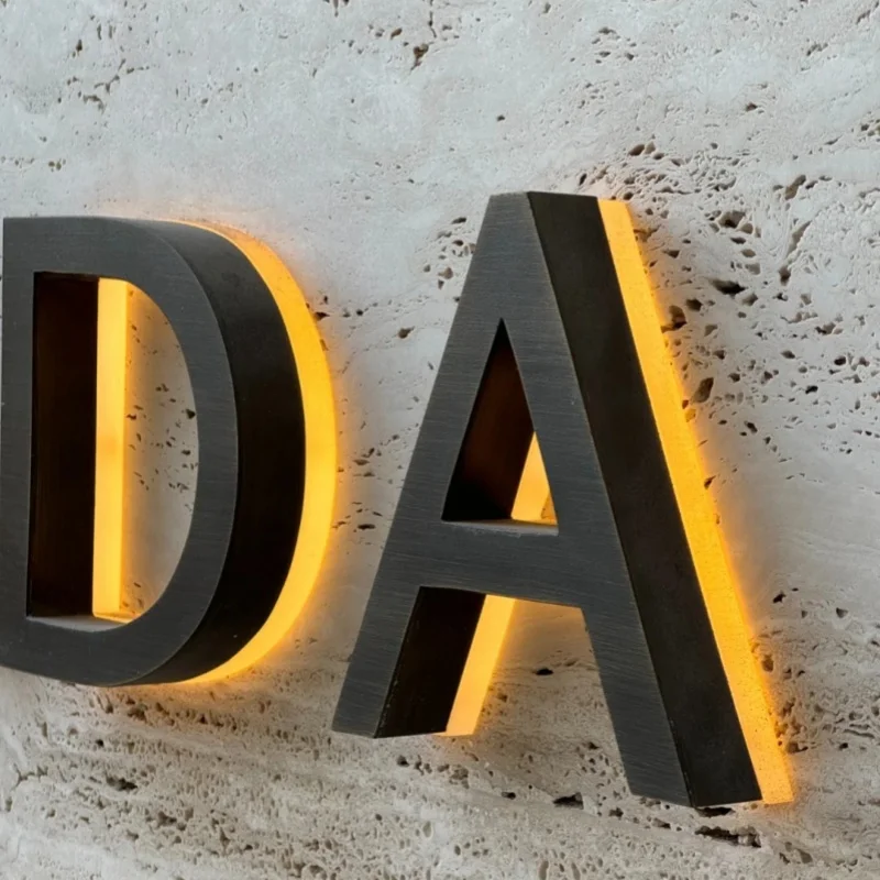 Acrylic Paint-Baked Backlit Custom Color Illuminated Letters for Advertising Signs Taxi Mall Car Companies Hospitals