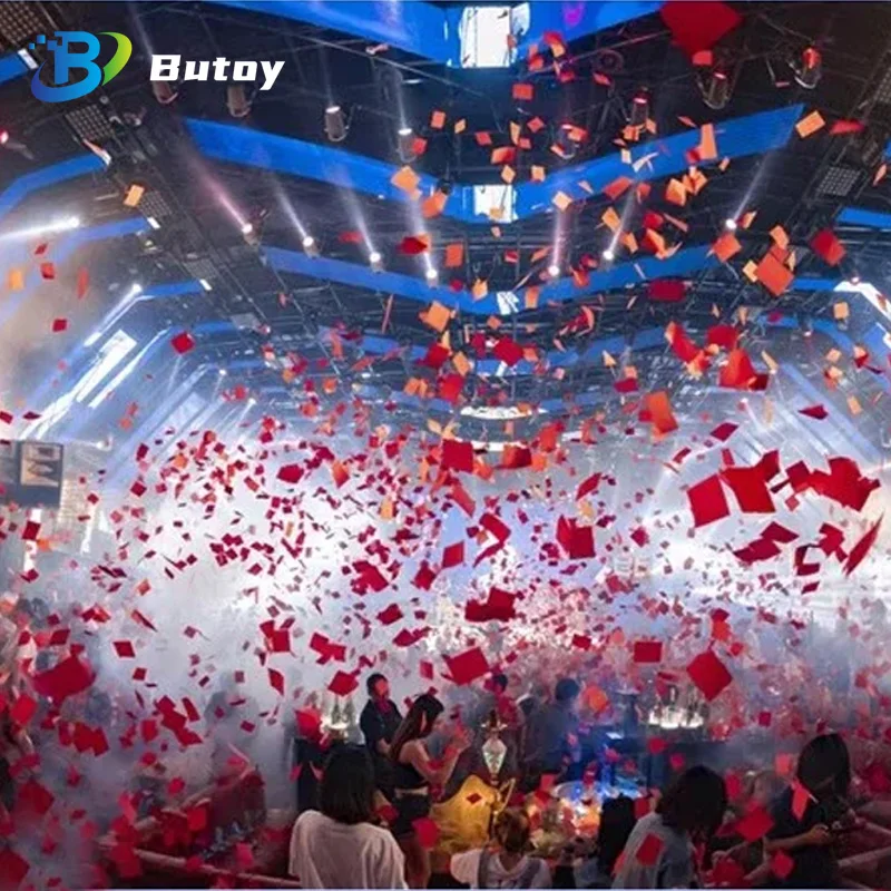 Electric Color Paper Machine Large Confetti Cannon Stage Atmosphere Wedding Event 1500w Confetti for DJ Disco Wedding Party