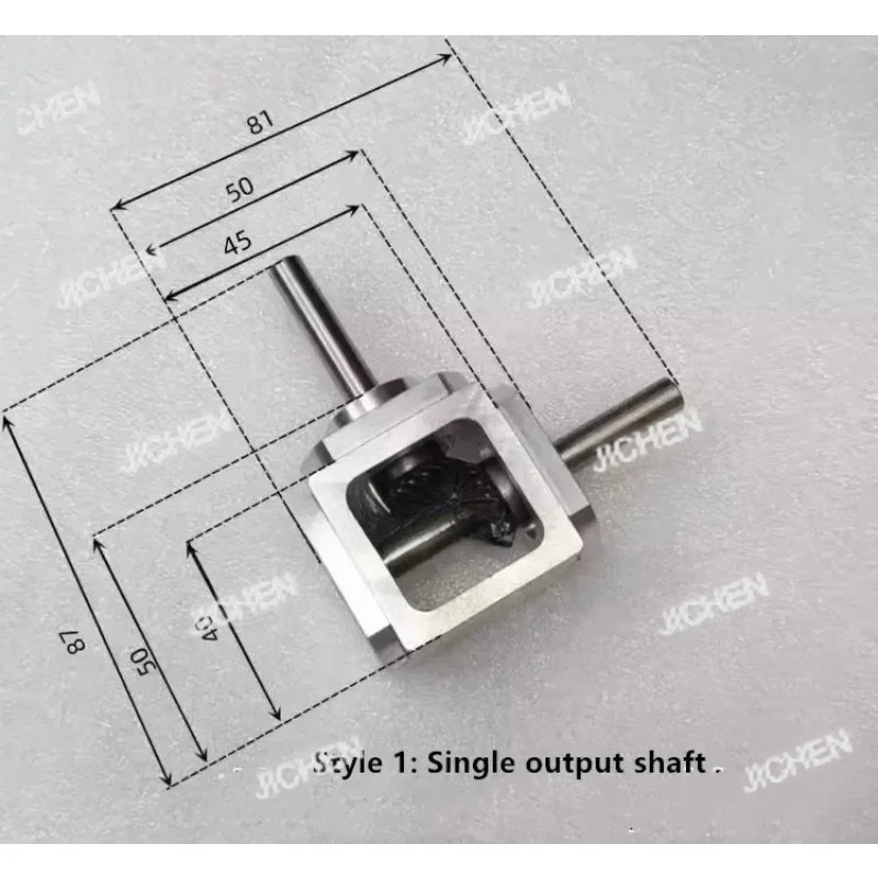 

1:1 Cross Commutator Right Angle Drive Gearbox 1M 20T 8MM Spiral Bevel Gear Reducer