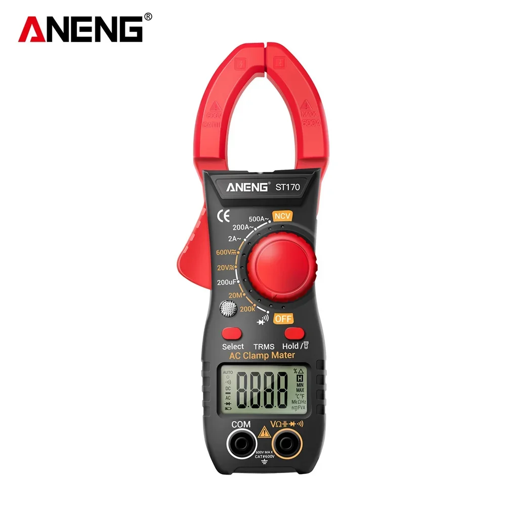 ANENG Smart Clamp Meter ST170 1999 Counts DC/AC Current Multimeter Pliers Ammeter Voltage Tester NCV Ohm Tester Car Voltmeter