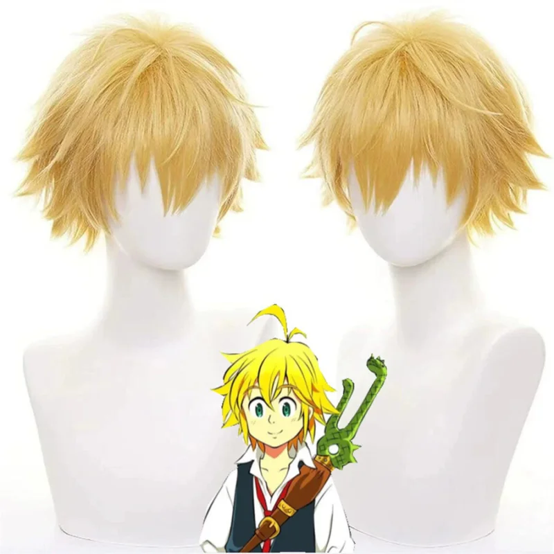 

Семь смертных грехов Meliodas женский косплей костюм короткие вечерние волосы аниме парик парики