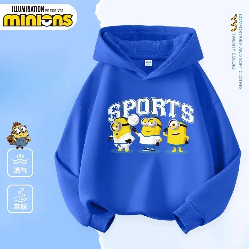 حقير Me-Sudadera con capucha con estampado de Minions para niños y niñas، جيرسي calido غير رسمي دي مودا الفقرة otoño