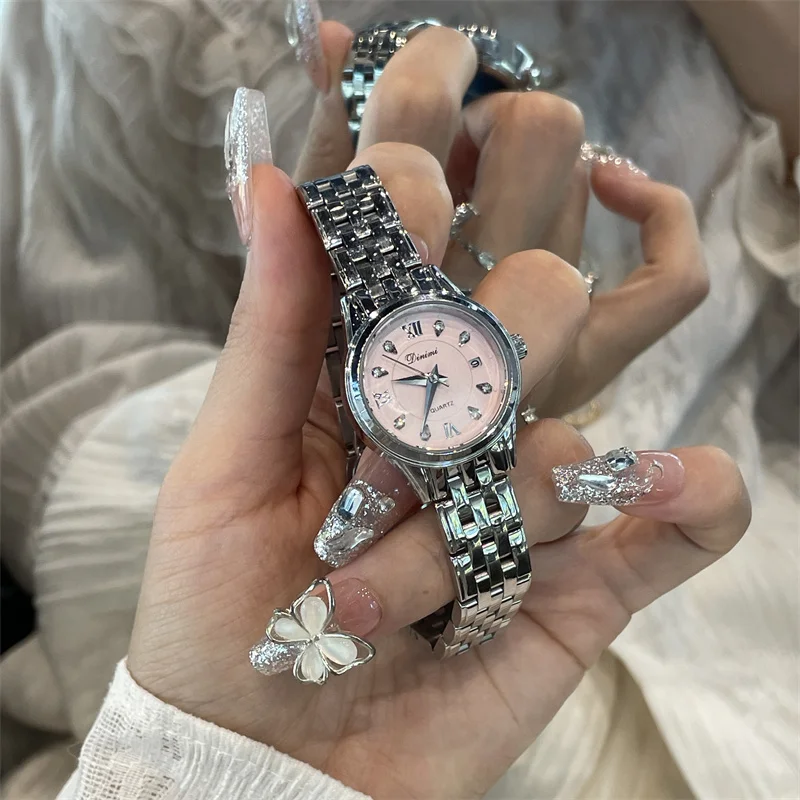 Relógio elegante de alto valor para mulheres artístico 2025 novo estilo relógio feminino genuíno relógio feminino acessórios femininos, presente feminino