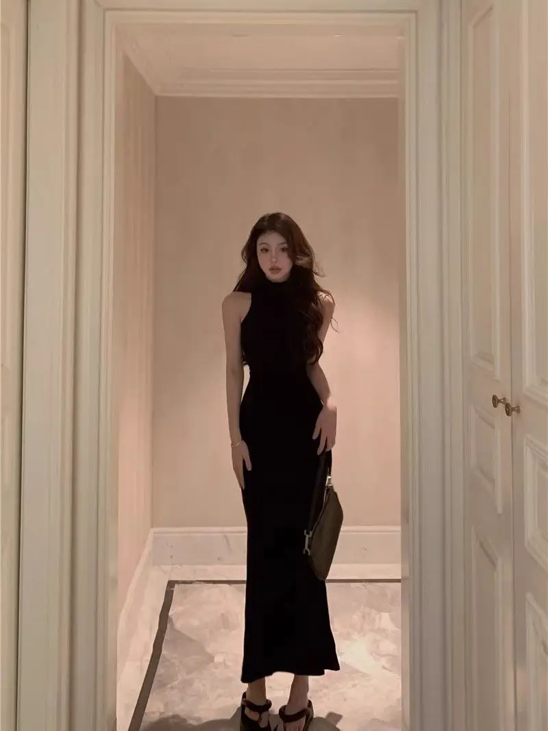 

Dresses For Women Long Elegance 2025 Comfortable New Graceful Skinny Sexy Chic Fashionable Sleeveless Ins Beautiful Korean Style