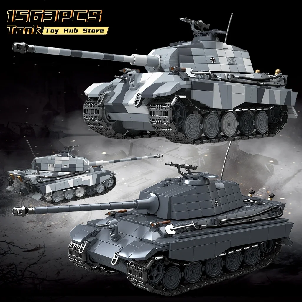 

Ww2 The King Tiger Heavy Tank Germany Army Pz.Kpfw VI Ausf.B Tiger Ll Building Blocks Bricks Models Toy Military Christmas Gifts