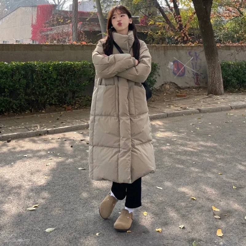 Women's Autumn/Winter Top Coat Cotton Coat Medium Length Simple Comfortable Casual Design Fashion Advanced Soft Niche Versatile