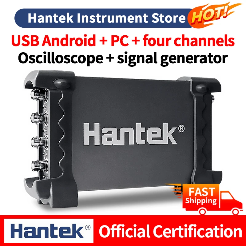 4-channels USB digital Osciloscopio + signal generator Virtual PC Android Hantek 6254BD 250Mhz Hantek 6104C 6254C 6104D 6204D