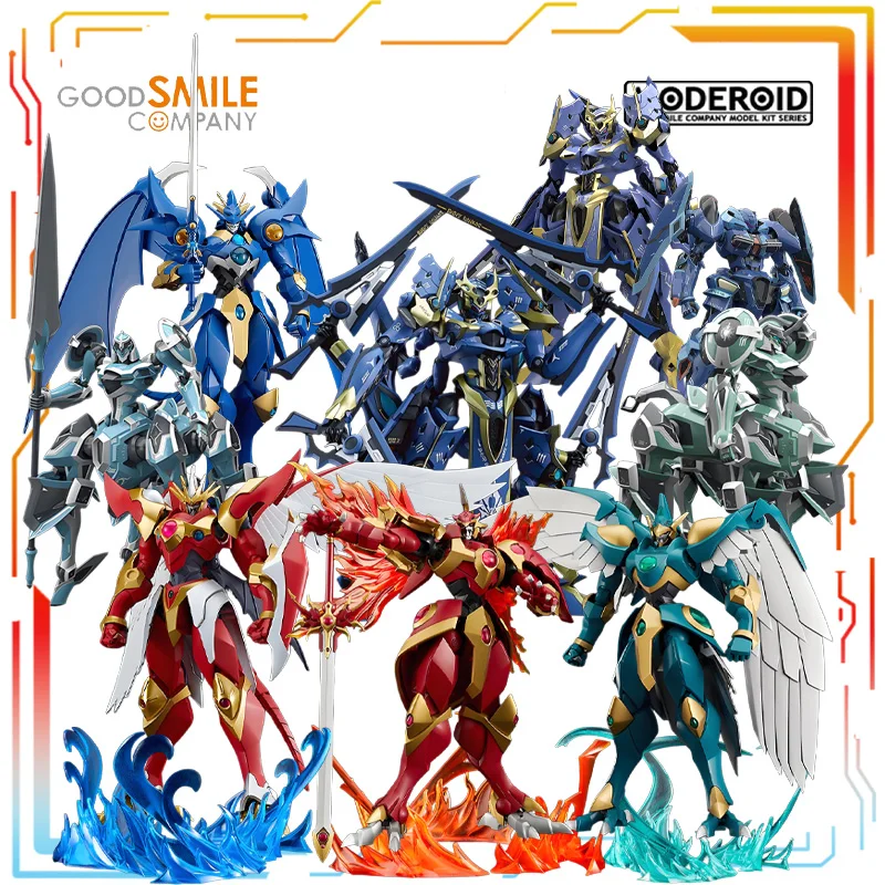 Rambut Lurus Asli GSC Original MODEROID Series Magic Knight Anime Action Assembly Model Mainan Model Ornamen Hadiah untuk Anak Laki-Laki