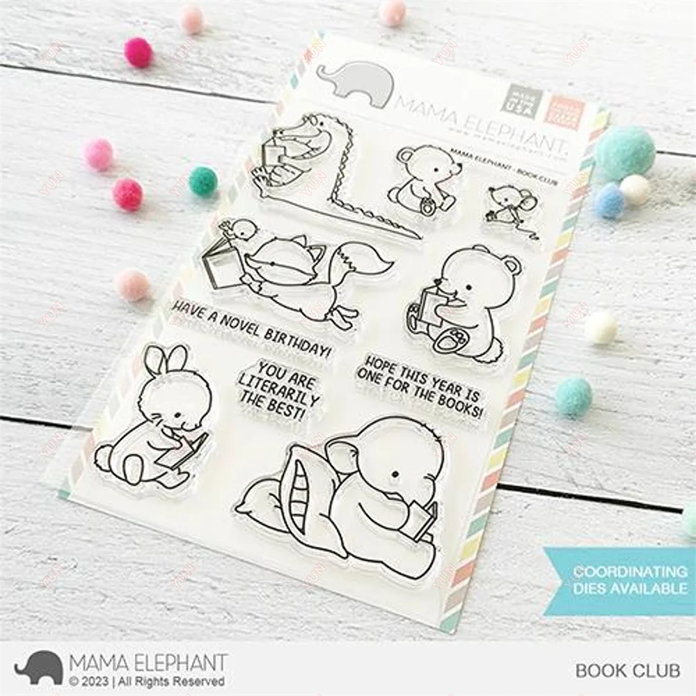 2023 New Small Elephant Book Frame Fan-Shaped Metal Cutting Die Stamps DIY Handmade Scrapbooking Diary Greeting Card Decoration