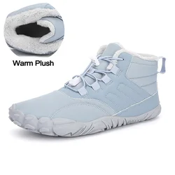 Winter Snow Boots Men Fur Big Size 47 Waterproof Windproof Ankle Boots Plush Casual Shoes Durable Non-slip Outdoor Mens Sneakers