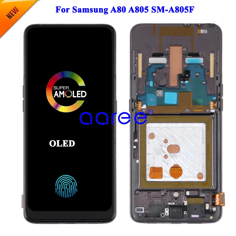 6.7\' AMOMLED OLED LCD Screen For Samsung A80 LCD display For Samsung A80 2019 A805F LCD Screen Touch Digitizer Assembly