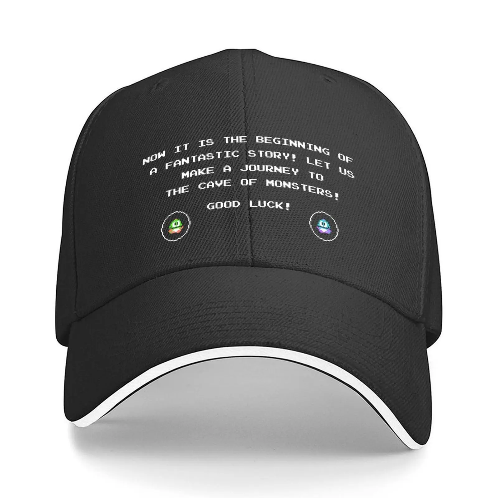 

Bubble Bobble starting screen Baseball Cap Hat men hats for men derby hat Big Size Hat Women's Golf Wear Men's