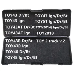 Herramienta Lishi 2 en 1, TOY43, TOY43AT, TOY43R, TOY47, TOY51, TOY2014, TOY2018, TOY2, TOY48, TOY40, herramienta de cerrajero para toyota