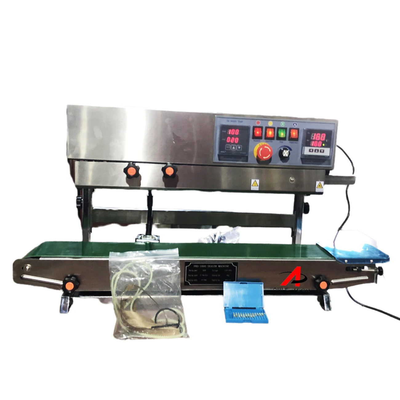 FR-1000 Automatic Vertical Plastic Film Bags Heat Sealing Machine with Solid Ink Printing Continuous Band Sealer Machine