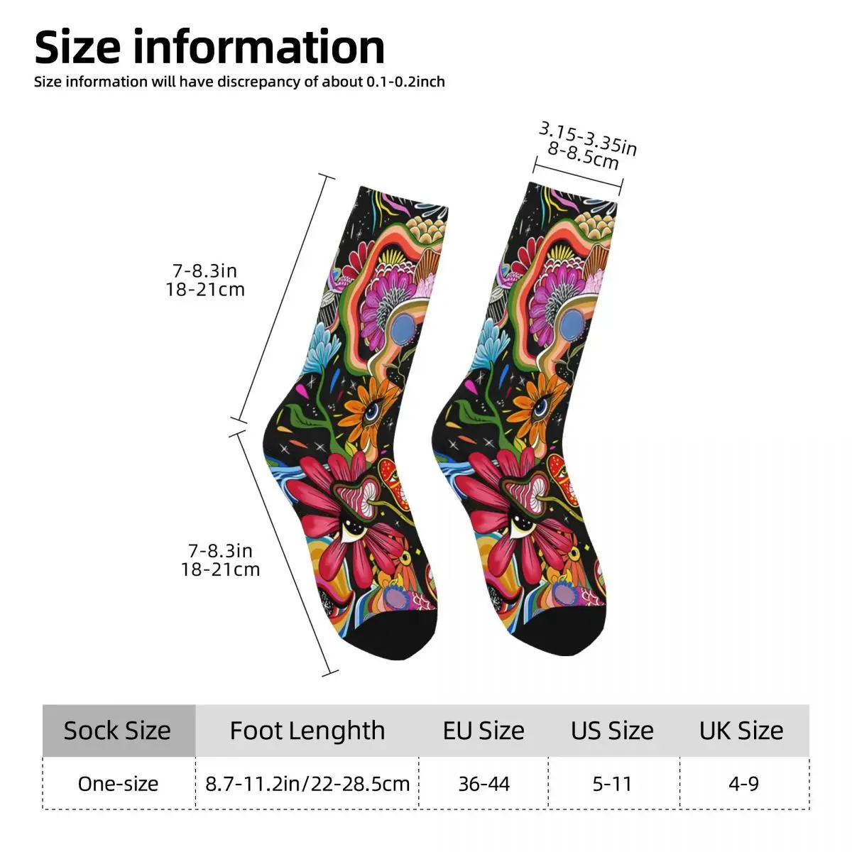 Miracle Mushroom Sock Printed Man Polyester