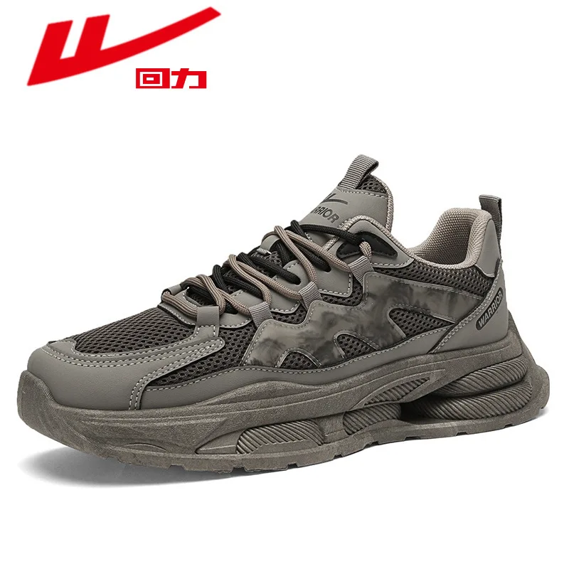 Warrior-Zapatillas de correr para hombre, zapatos informales transpirables, cómodos, antideslizantes, con absorción de impacto, ligeras, deportivas masculinas