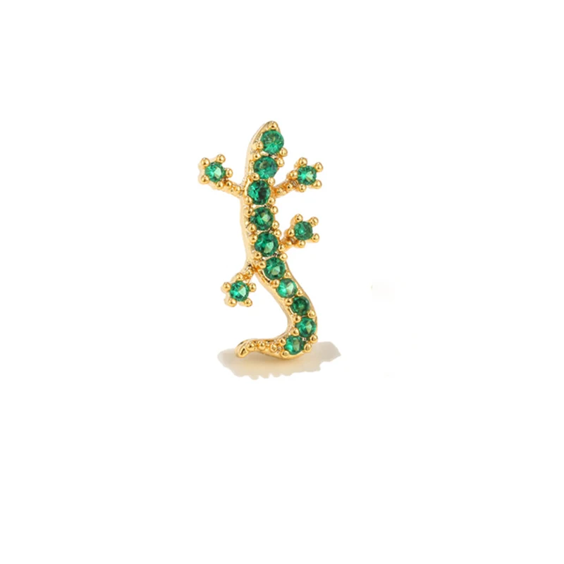 1PC Stainless Steel Green Crystal Zirconia Small Hoop Earrings for Women Unique Ear Studs Earrings Cartilage Piercing Jewelry