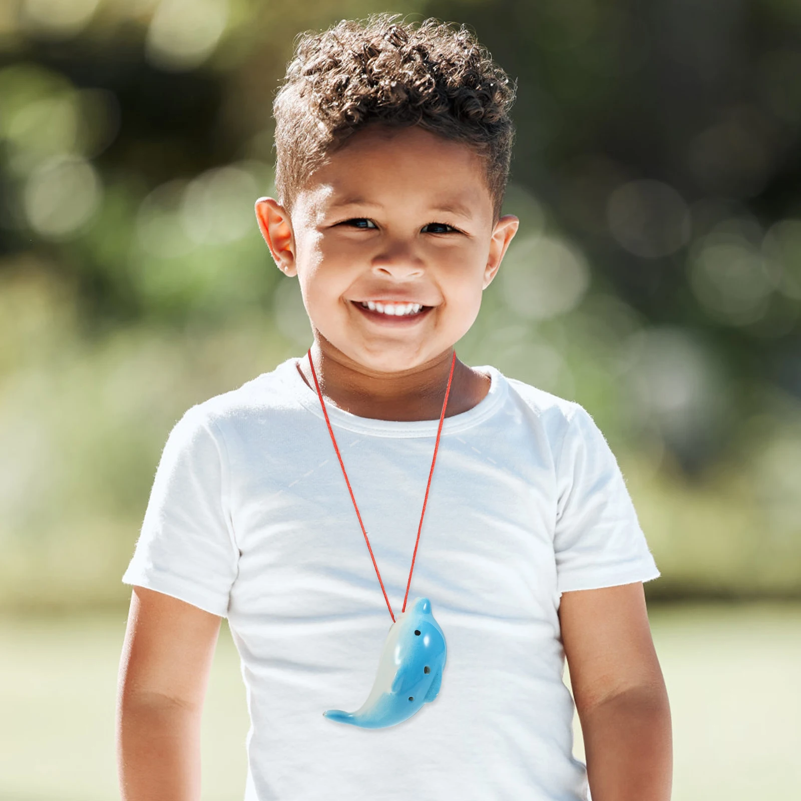 

1 Unit Colorful Alto Ocarina Ceramic 6-Hole Compact Lightweight Music Instrument Easy to Play for Kids Beginners Decorative