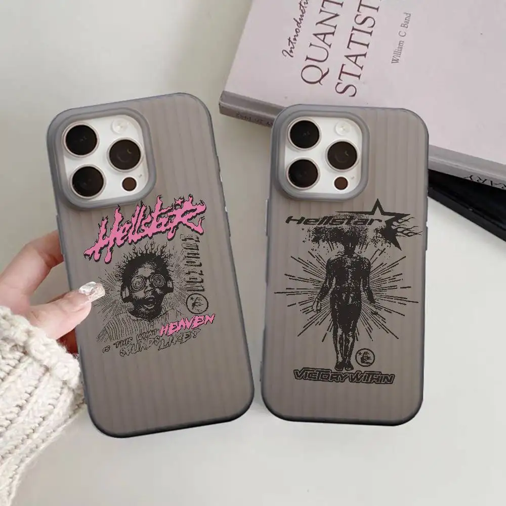 Fashion Graffiti H-H-HellstarS- Soft Corrugated Transparent Phone Case For iPhone 17 15 16 11 12 13 14 Pro Max Plus Pro