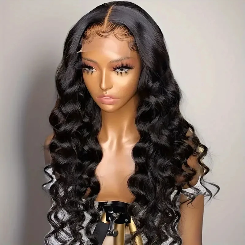 

HAIRTIME Loose Deep Wave Wig 4x4 HD Lace Human Hair 4x4 Transparent Lace Frontal Wig Glueless Loose Deep Wave Wig HD Lace Wig